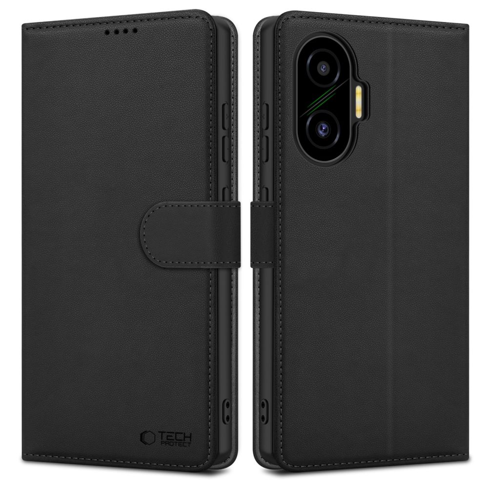 Dėklas Tech-Protect Wallet Xiaomi Poco F7 5G, juodas