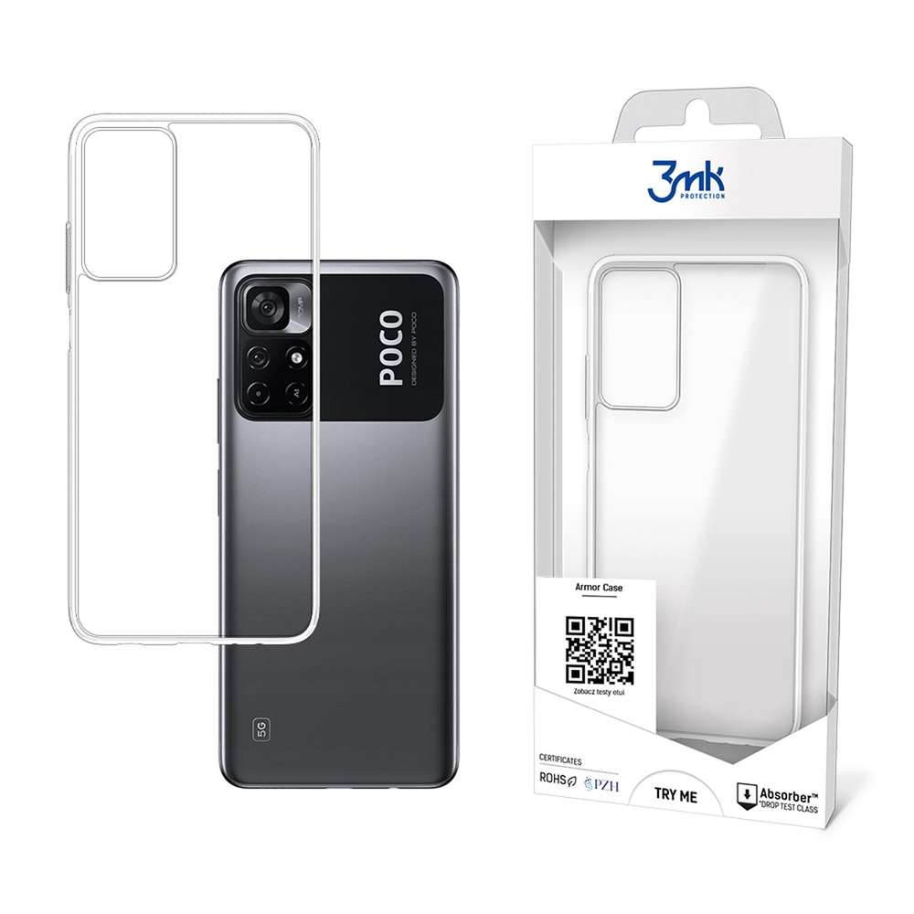 3mk Armor dėklas, skirtas Xiaomi Redmi Note 11S 5G / Xiaomi Poco M4 Pro 5G – skaidrus