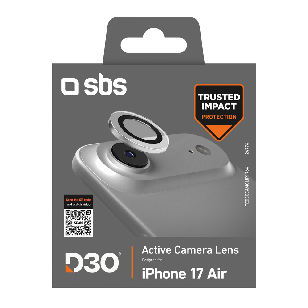 SBS Camera Glass kameros stiklas su D3O iPhone 17 Air