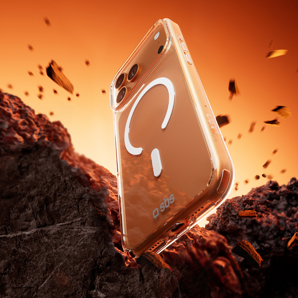 SBS Extreme Mag MagSafe dėklas iPhone 17 Pro – skaidrus