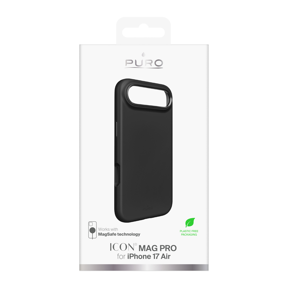 Puro Icon Mag Pro MagSafe dėklas iPhone 17 Air – juodas