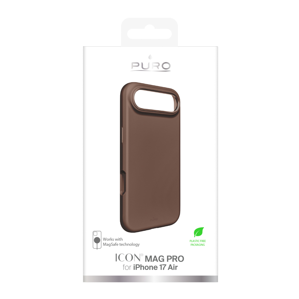 Puro Icon Mag Pro MagSafe dėklas iPhone 17 Air – rudas