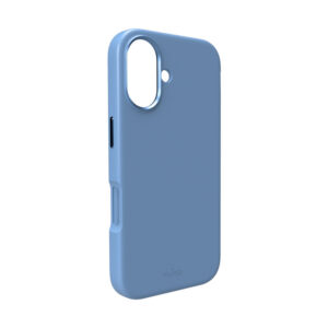 Puro Icon Mag Pro skystojo silikono dėklas iPhone 17, suderinamas su MagSafe, su kameros apsauga ir aliuminio mygtukais - Mėlynas