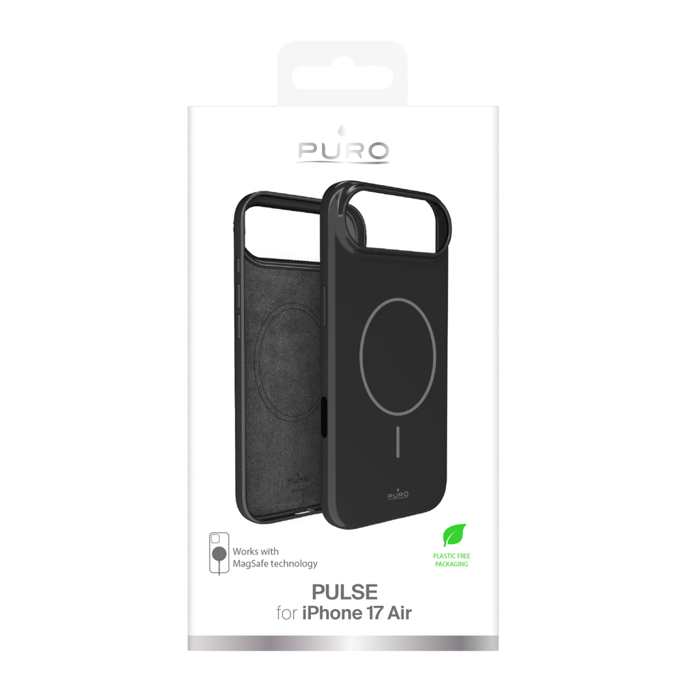 Puro Pulse MagSafe dėklas iPhone 17 Air – juodas