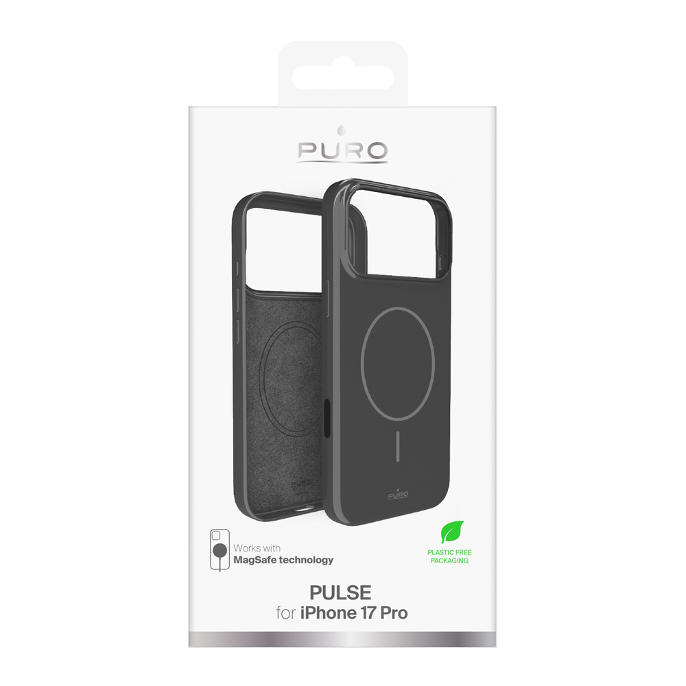 Puro Pulse MagSafe dėklas iPhone 17 Pro – pilkas