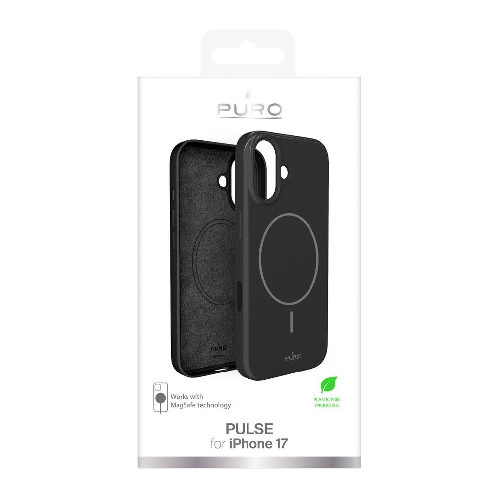 Puro Pulse MagSafe dėklas iPhone 17 – juodas