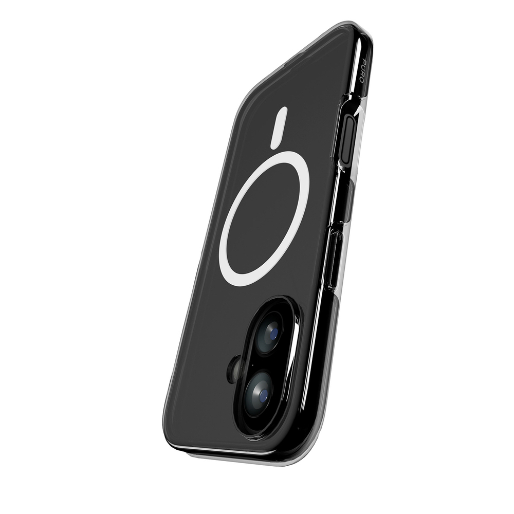 Puro Impact Clear D3O MagSafe dėklas iPhone 17 – skaidrus