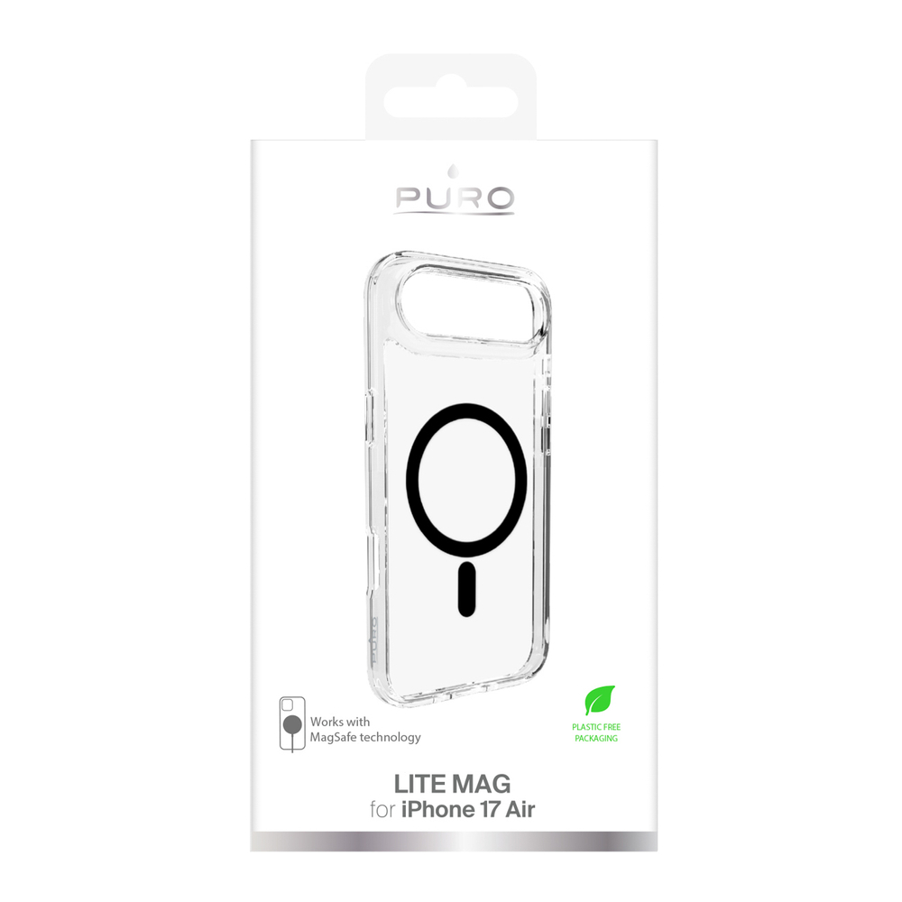 Puro Lite Mag MagSafe dėklas iPhone 17 Air – skaidrus