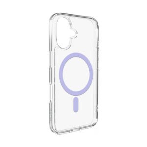 Puro Lite Mag TPU+PC Dėklas, suderinamas su MagSafe, skirtas iPhone 17 - Skaidrus su rožiniu žiedu