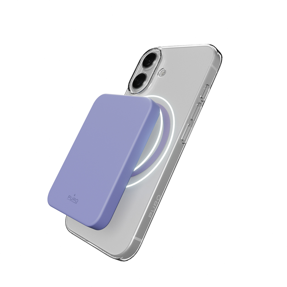 Puro Lite Mag TPU+PC Dėklas, suderinamas su MagSafe, skirtas iPhone 17 - Skaidrus su rožiniu žiedu