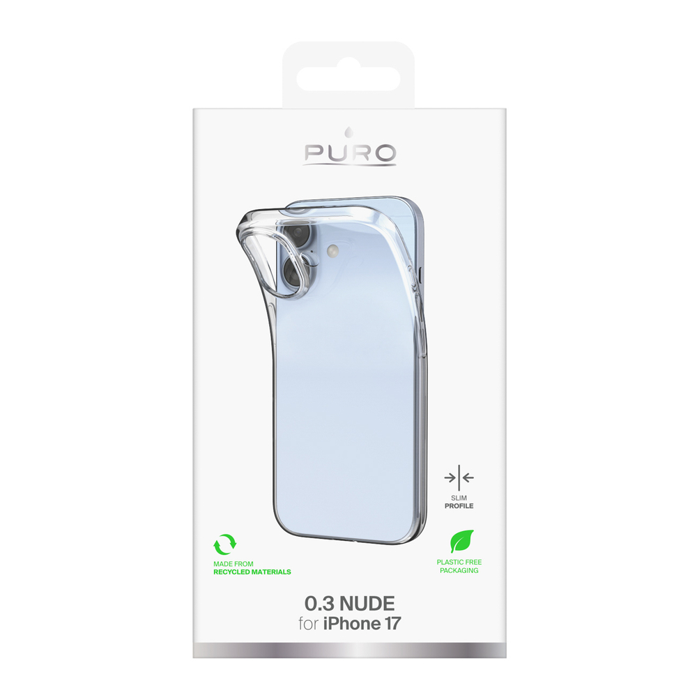 Skaidrus TPU dėklas iPhone 17 – Puro 0.3 Nude