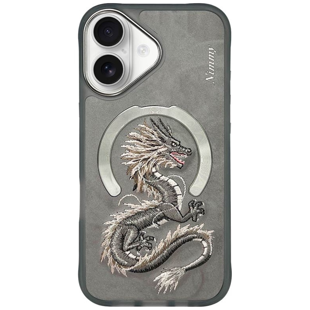 Nimmy Dragon MagSafe iPhone 16 dėklas - Pilkas