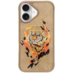 Nimmy Tiger MagSafe dėklas iPhone 16 – rudas
