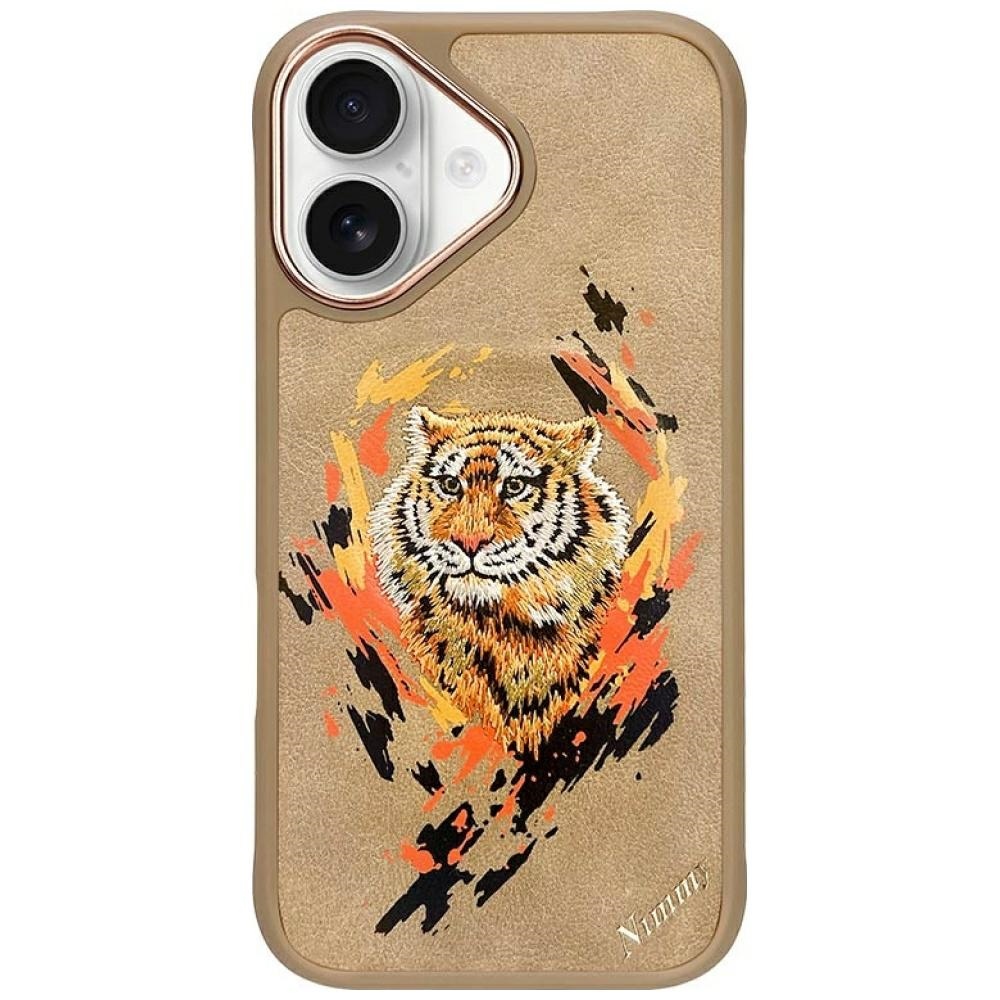 Nimmy Tiger MagSafe dėklas iPhone 16 – rudas