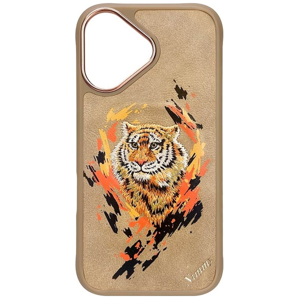 Nimmy Tiger MagSafe dėklas iPhone 16 – rudas