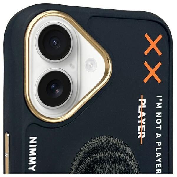 Nimmy Cool&Cute 2.0 Monkey dėklas iPhone 16 – juodas