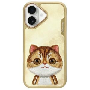 Nimmy Big Eyed Pet 2.0 Cat dėklas iPhone 16 – žalias