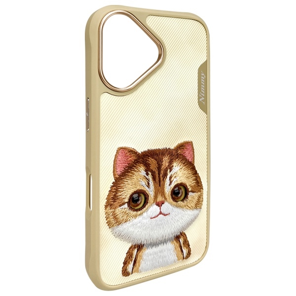 Nimmy Big Eyed Pet 2.0 Cat dėklas iPhone 16 – žalias