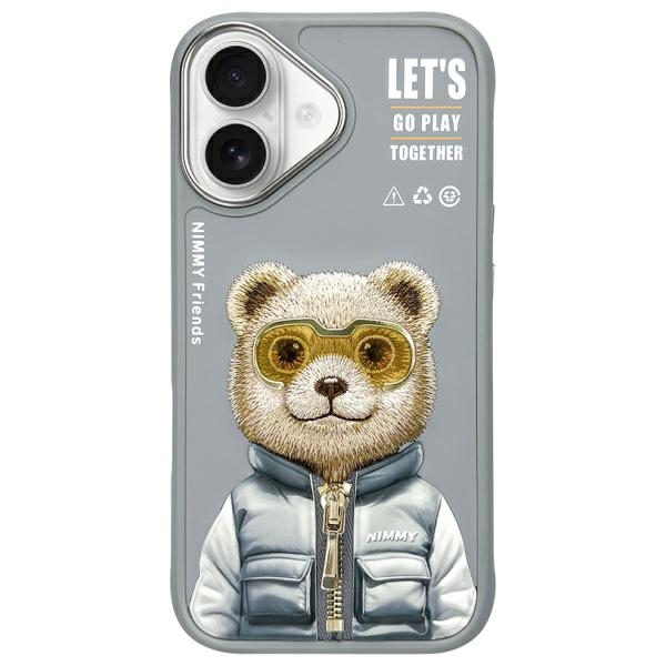Nimmy kietas dėklas iPhone 16 – pilkas