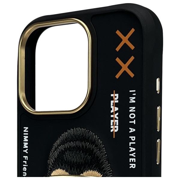 Nimmy Monkey dėklas iPhone 16 Pro – juodas