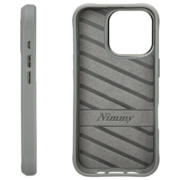 Nimmy Glasses Cool Cat dėklas iPhone 16 Pro – pilkas