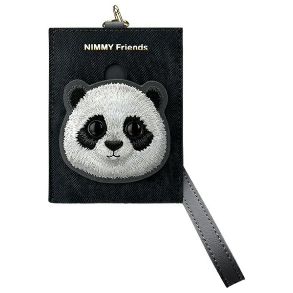 Nimmy Panda 3in1 rinkinys – krepšelis, piniginė, lokatoriaus dėklas (juodas)