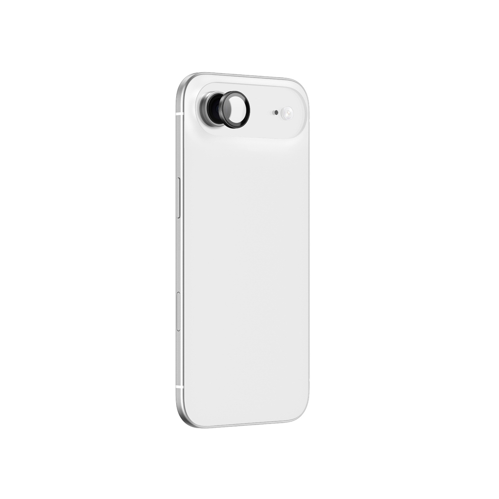AmazingThing kameros stiklas iPhone 17 Air – juodas rėmelis