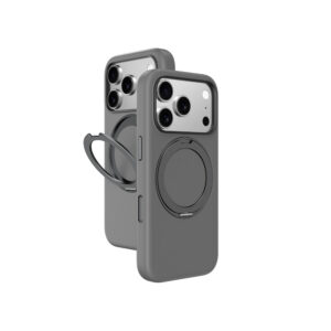 AmazingThing Cloudie iPhone 17 Pro dėklas su stovu – pilkas