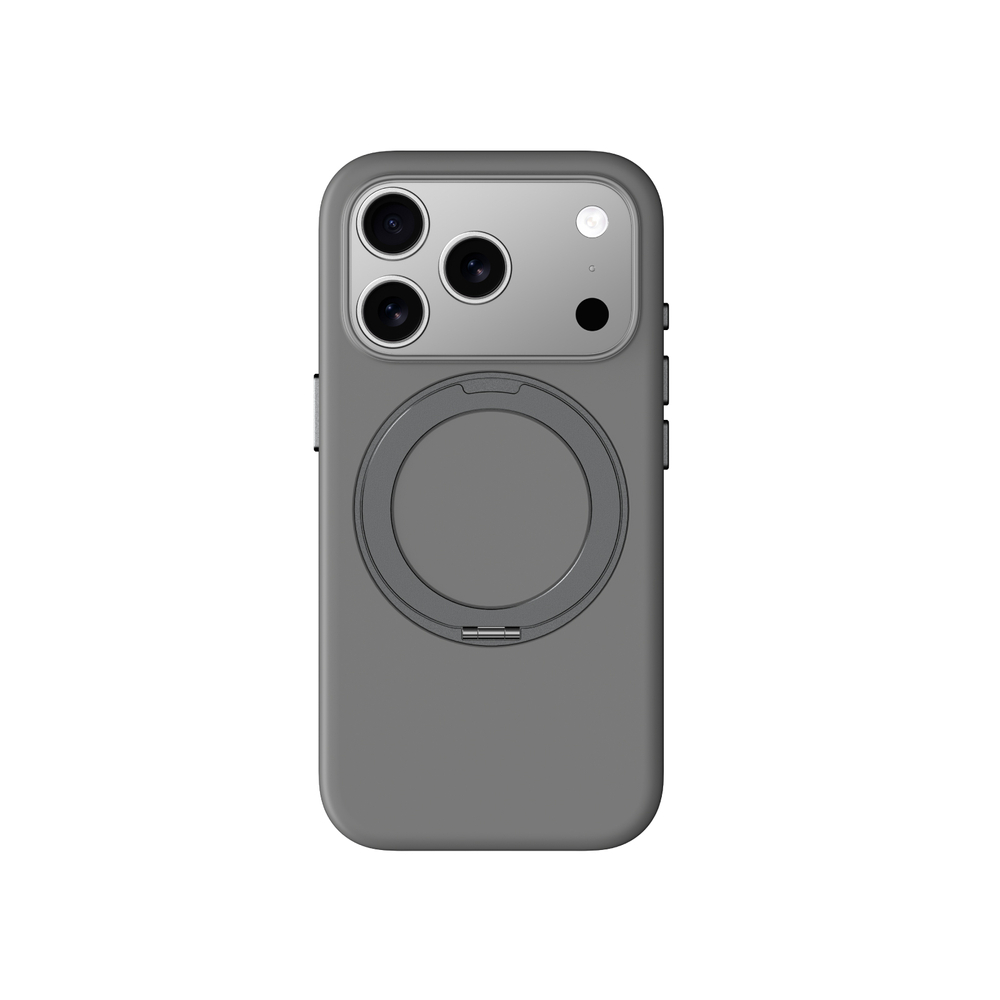 AmazingThing Cloudie iPhone 17 Pro dėklas su stovu – pilkas