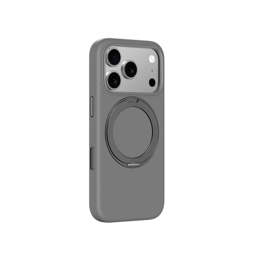 AmazingThing Cloudie iPhone 17 Pro dėklas su stovu – pilkas