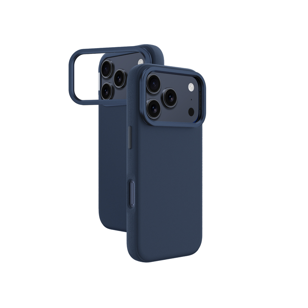 AmazingThing Glamour iPhone 17 Pro Max dėklas su stovu – mėlynas