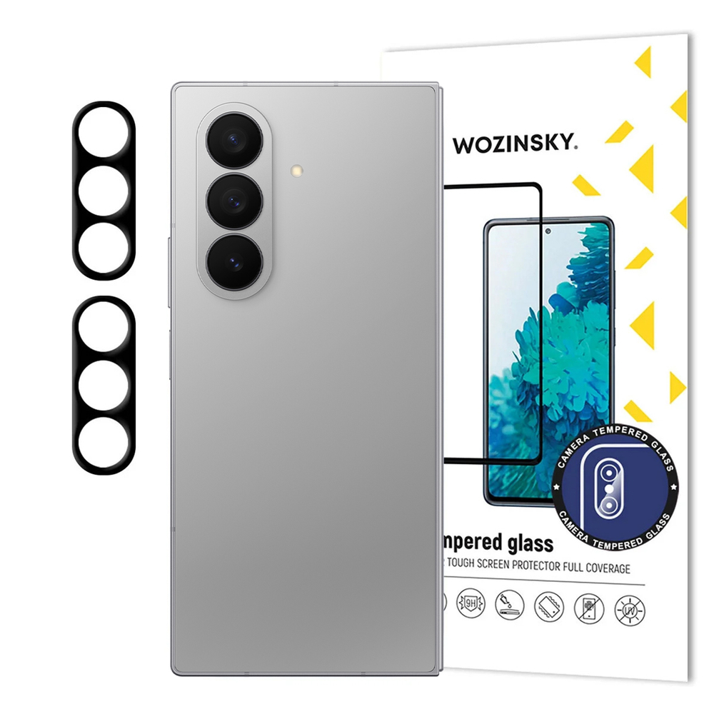 Wozinsky kameros stiklas Galaxy Z Fold 7 – juodas (2 vnt.)