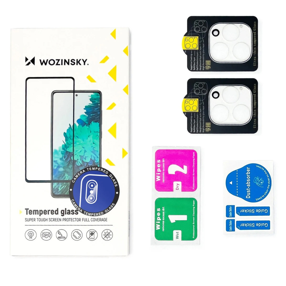 Wozinsky kameros stiklas Galaxy Z Fold 7 – juodas (2 vnt.)