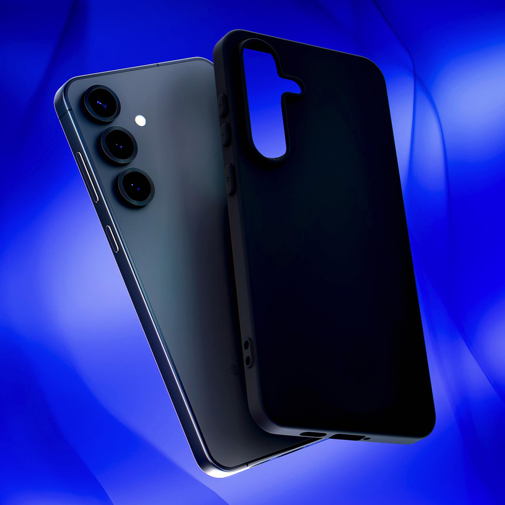 3mk matinis dėklas, skirtas Samsung Galaxy S25 FE – matinė juoda