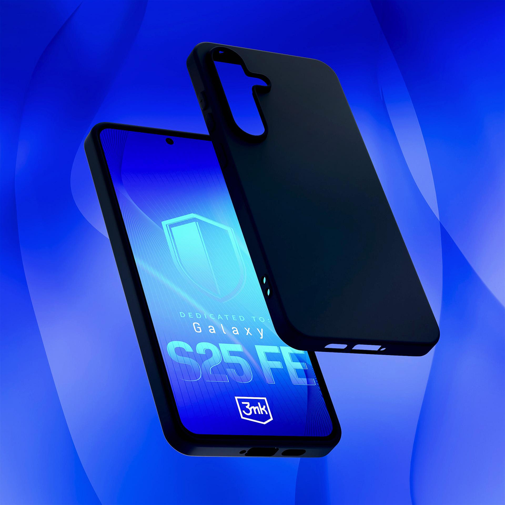 3mk matinis dėklas, skirtas Samsung Galaxy S25 FE – matinė juoda