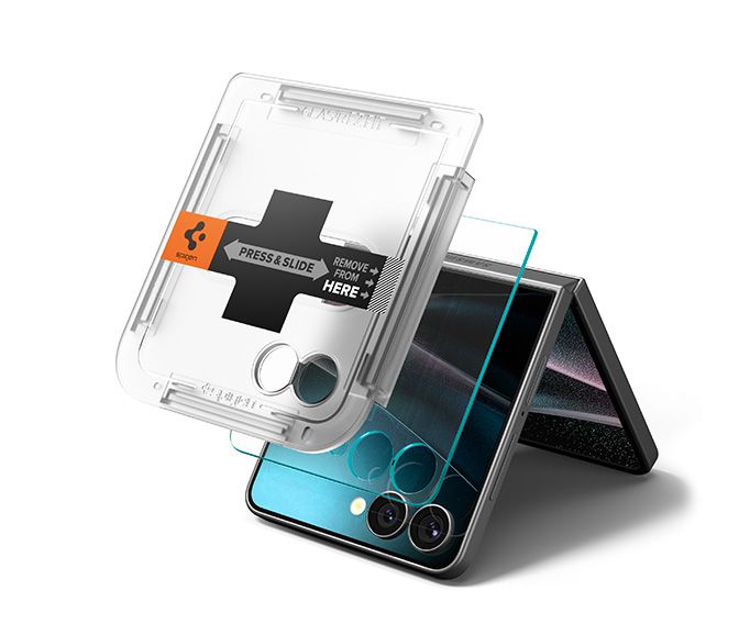 Apsauginis stiklas Spigen Glas.tR EZ Fit HD Galaxy Z Flip 7 / 8, 2 vnt., skaidrus