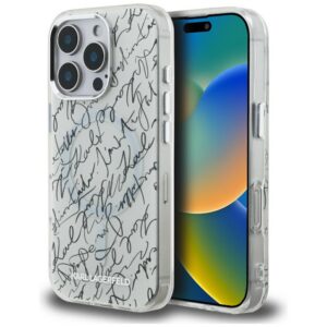 Karl Lagerfeld MagSafe dėklas iPhone 16 Pro – baltas