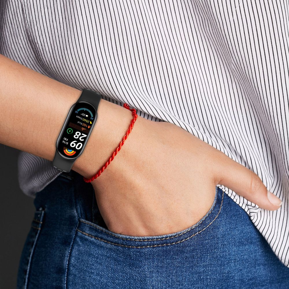 Dirželis Tech-Protect Iconband Air Xiaomi Smart Band 8 / 9 / 10 / NFC, juodas/raudonas