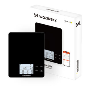 Wozinsky WIK-10 Išmani virtuvės svarstyklės su skaitmeninių ekranu, Bluetooth programa – Juodos