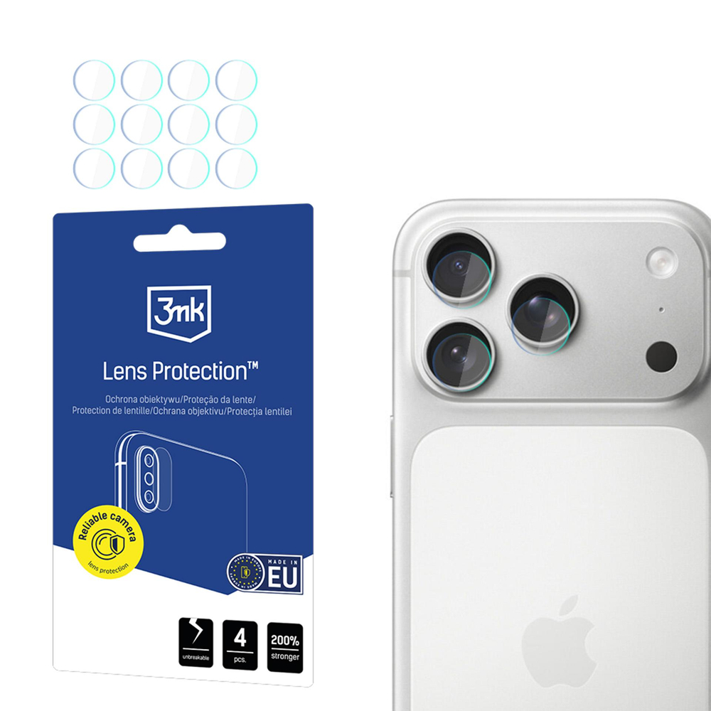 3mk objektyvo apsaugos kameros objektyvo stiklas, skirtas Apple iPhone 17 Pro