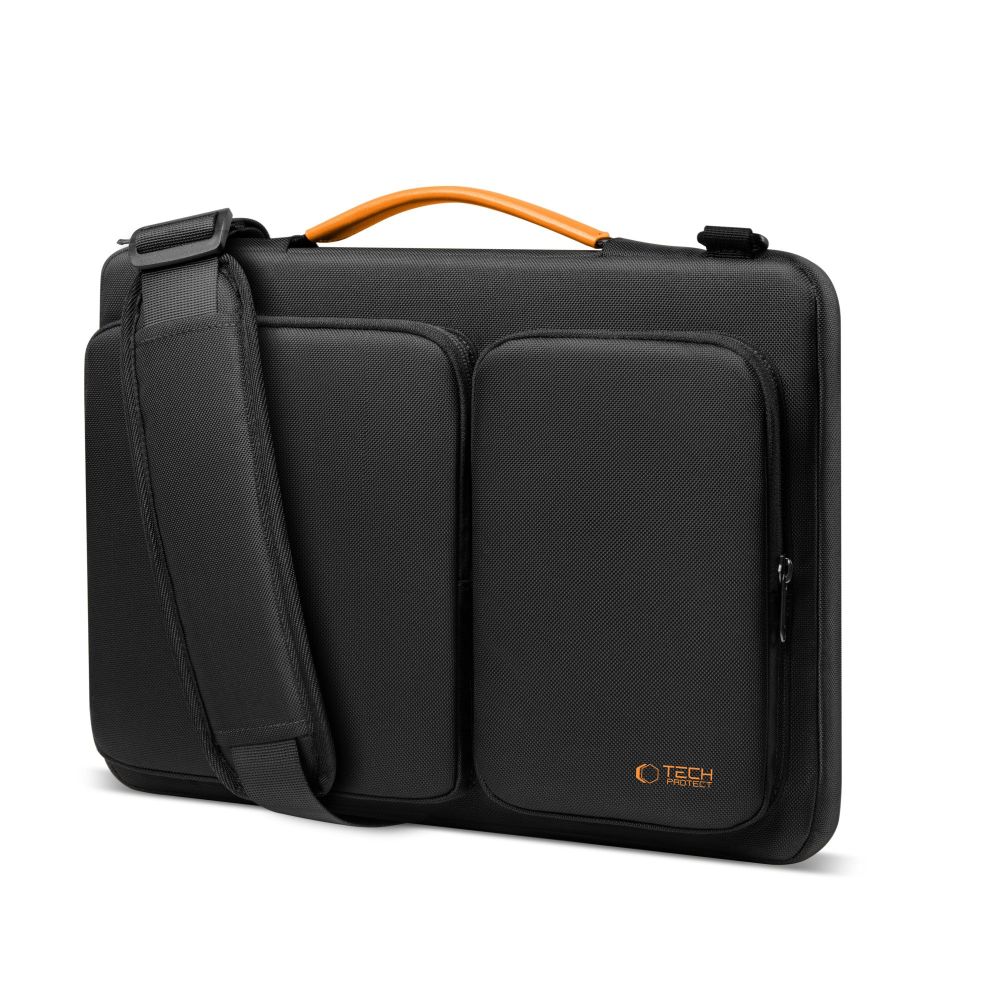 Krepšys Tech-Protect Defender Bag nešiojamajam kompiuteriui 13-14, juodas/oranžinis