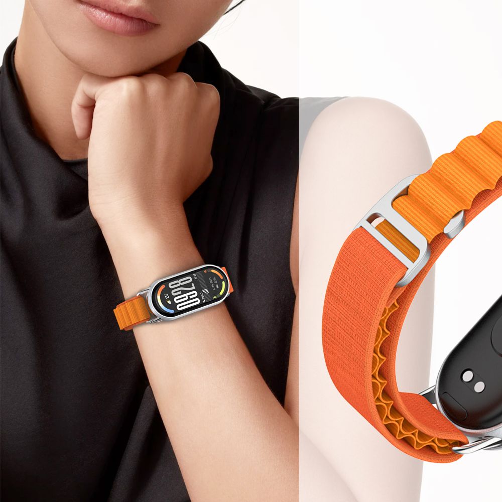 Dirželis Tech-Protect Nylon Pro Xiaomi Smart Band 8 / 9 / 10 / NFC, šviesiai auksinis