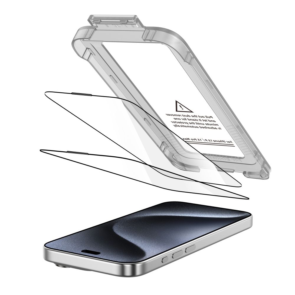 Apsauginis stiklas Tech-Protect Quick Set+ iPhone 15 Pro, 2 vnt.
