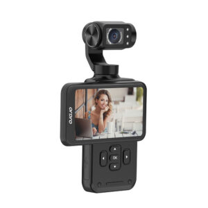 Ordro Pocket M5 3 ašies Gimbal kamera, 5K, vlogiams ir YouTube – juoda