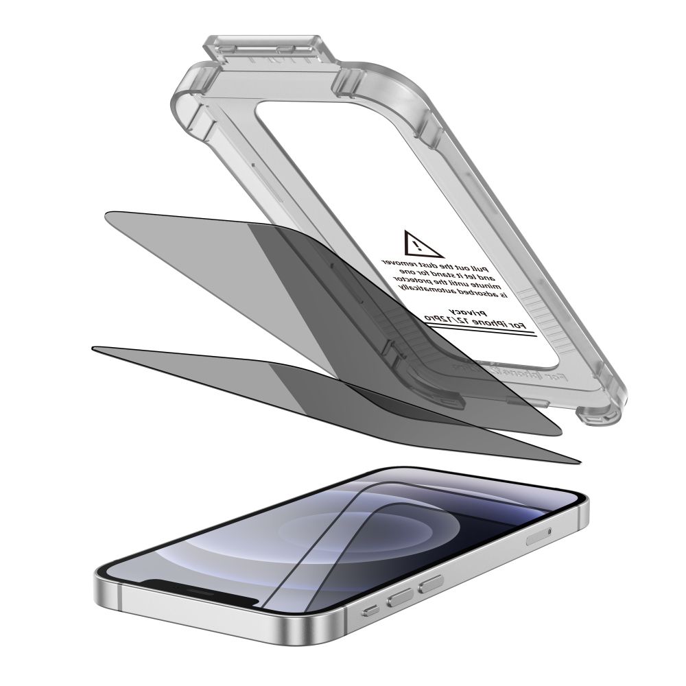 Privatumo apsauginis stiklas Tech-Protect Quick Set Spy+ iPhone 12 / 12 Pro, 2 vnt.