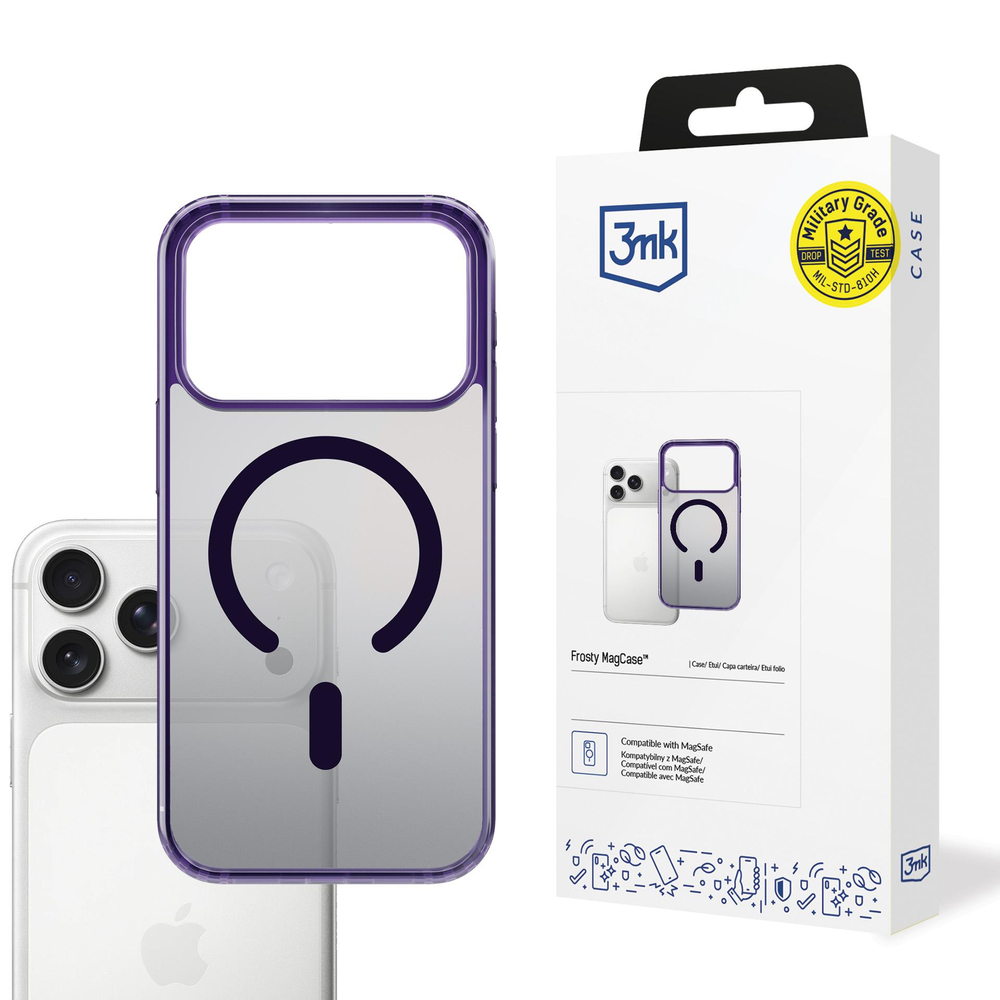 3mk Frosty MagCase, skirtas iPhone 17 Pro – violetinė