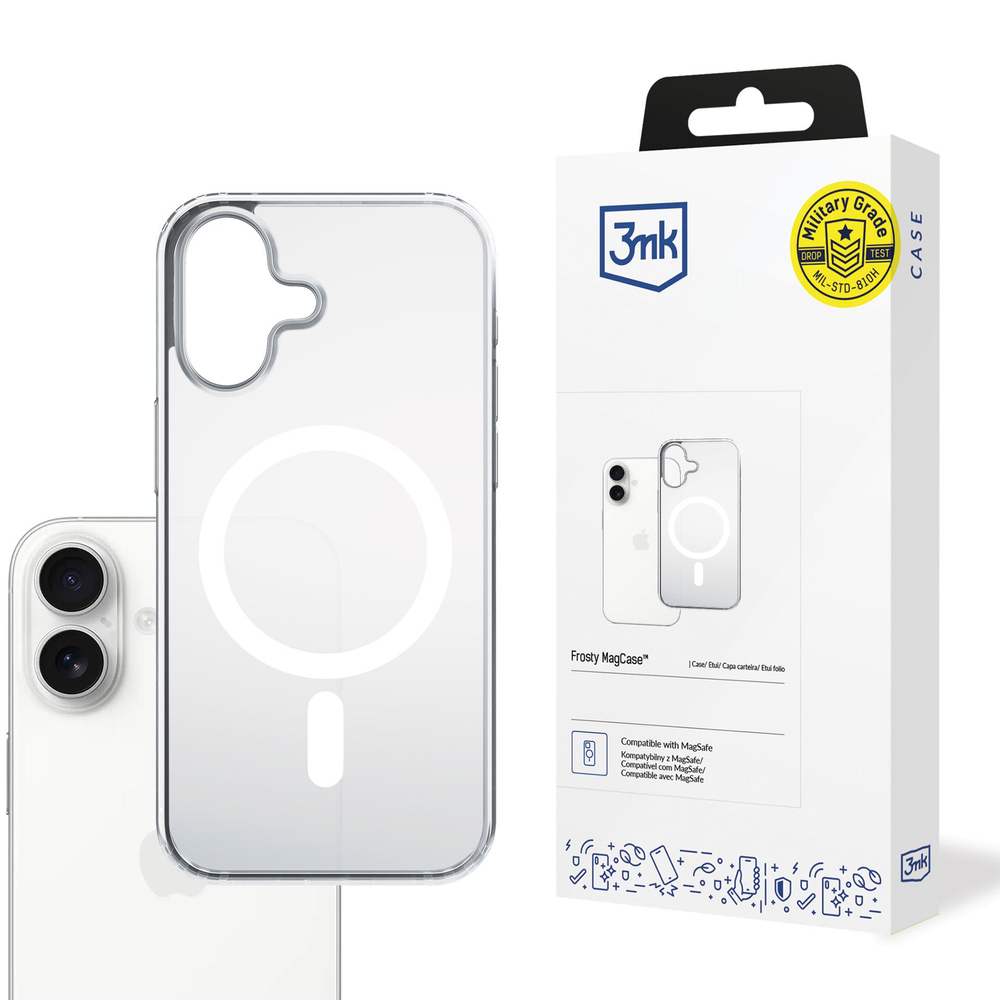 3mk Frosty MagCase, skirtas iPhone 17 - baltas