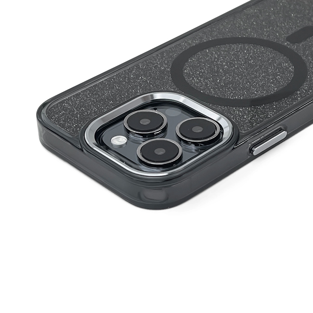 MagSafe blizgus dėklas iPhone 17 Pro Max – juodas