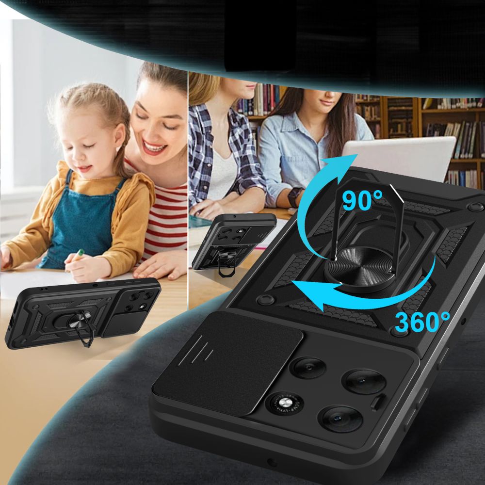Dėklas Tech-Protect Camshield Pro Motorola Moto G86 5G / G86 Power 5G, juodas