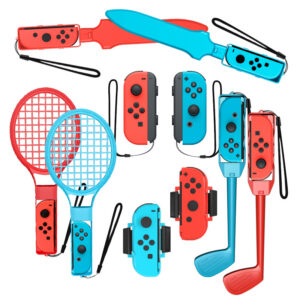 Nintendo Switch Sports 10-in-1 šeimos priedų rinkinys - raudona ir mėlyna